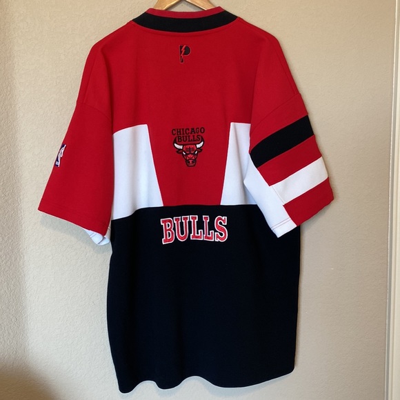 Vintage Pro Player Chicago Bulls 90s Warm Up Button Down Shirt Jersey XL - Picture 3 of 12